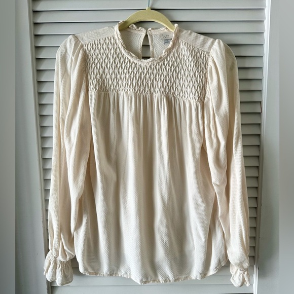 a new day Tops - A New Day Women’s Small High Neck Peasant Top Off White